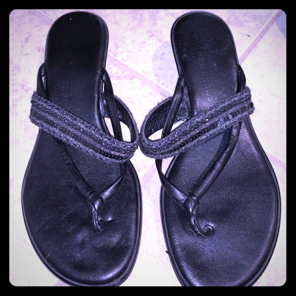 Black slipper heels size 6